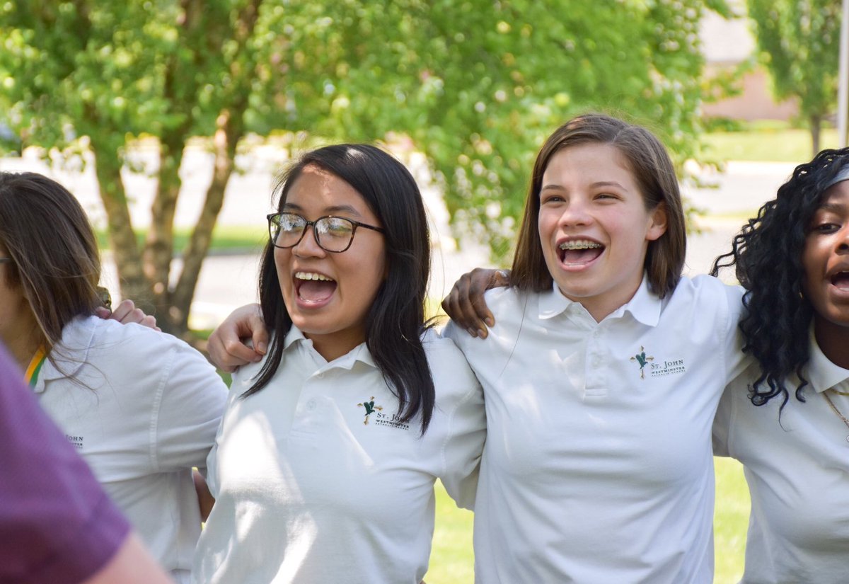 SJSwestminster's tweet image. As the final bell rang on their last day of school, the eighth-graders were in fellowship singing praise and worship. Congratulations to the St. John Catholic School Class of 2019! @ArchbaltSchools