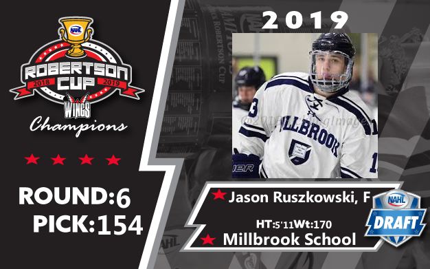 Round 6
Pick 154
Jason Ruszkowski, F
#WingsWay #NAHLDraft