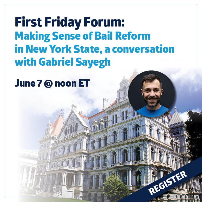 katalcenter's tweet photo. Mark your calendar for this Friday's #FirstFridayForum presented by @Pretrial. Our Co-ED @_gabrielsayegh will break down New York State's #BailReform and what the 2019 legislation means for our state and future #cjreform efforts.
Details here: https://t.co/NP7iTiwyxe https://t.co/hnUpzg8AdU