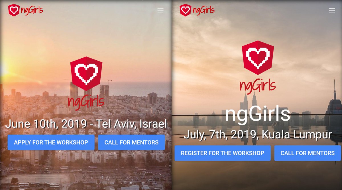 AngularGirls's tweet photo. +++ please share or register +++

we need some more mentors for our next two workshops:

🇮🇱June 10th in Tel Aviv: https://t.co/jz8miYDw0U
🇲🇾July 7th in Kuala Lumpur: https://t.co/yqG1K7LElP https://t.co/V2vtY1aRhi