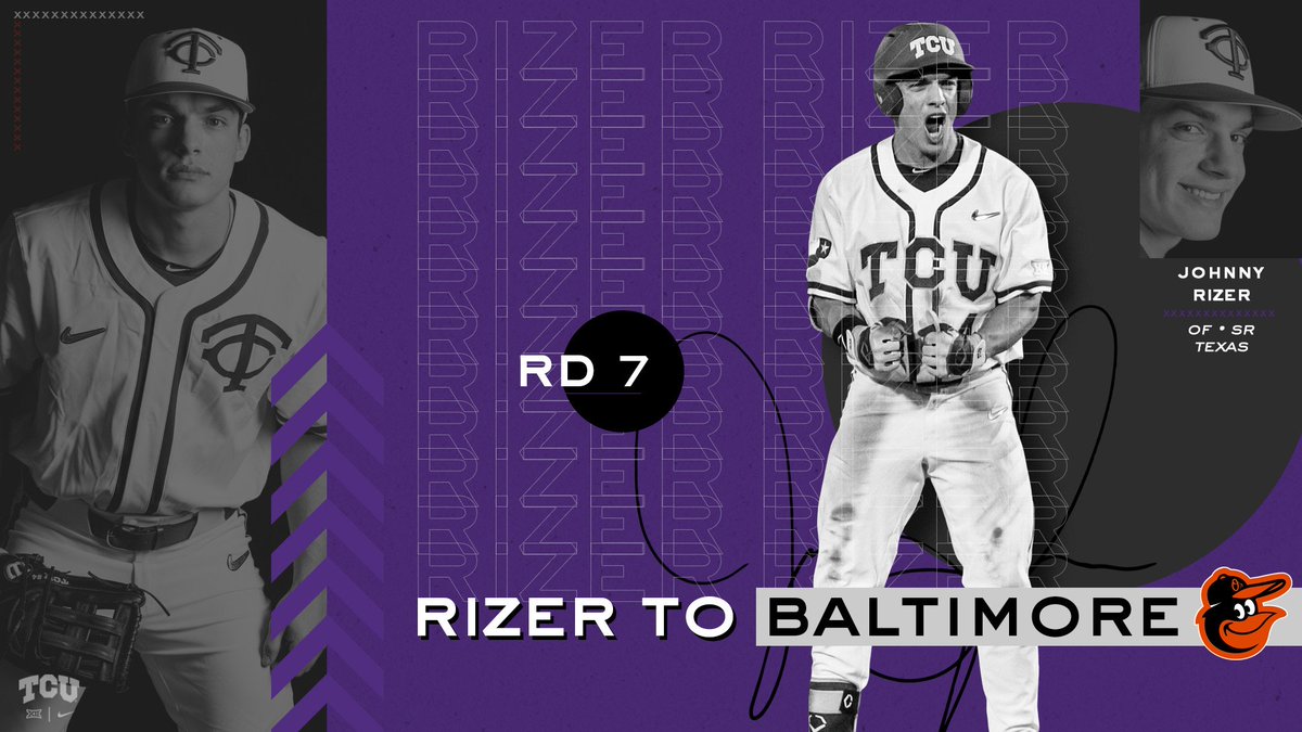 With the first pick of the 7th round, the <a href="/Orioles/">Baltimore Orioles</a> nabbed a good one in Johnny Rizer! Congrats Johnny! #GoFrogs