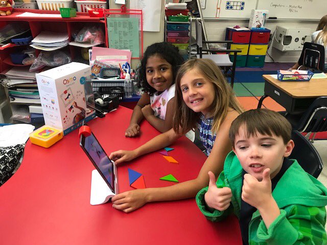 BrookeBultman's tweet photo. Second graders enjoy STEM Day using Osmo, KEVA planks, programming Bee Bots, and solving digital breakouts. @DareDolphins @llsearcy @lwcaccavale #DESengaged #EngageYCSD https://t.co/Iswnw05Feo