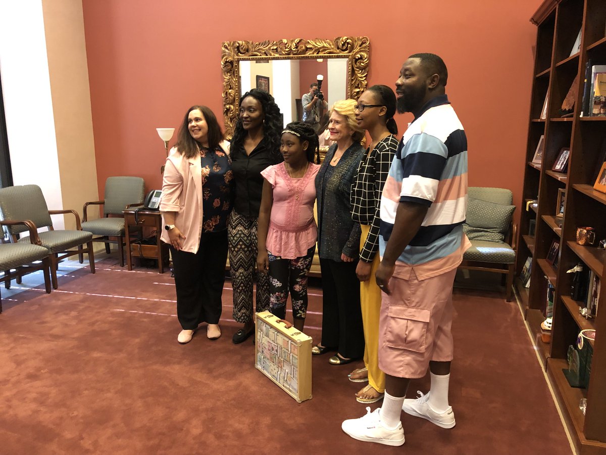 .<a href="/Fundred/">Fundred</a> artist Tabitha and family with <a href="/SenStabenow/">Sen. Debbie Stabenow</a> this morning. "Support the Fundred Project, where kids are more than a number, but a voice" #fundourfuture #getheleadout #fundred