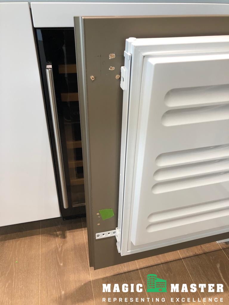 MagicMasterLTD's tweet photo. #MagicMasterLTD kitchen fridge freezer door damage repaired.

#laminate #wood #door #flooring #kitchenunit #kitchen #worktop #tiles #gloss #scratched #bath #sink #showertray #UPVC #stone #spray #sand #coatings #finishing #waterbased

#laquer #budget #restoration #construction https://t.co/qA9zVzr3Zc