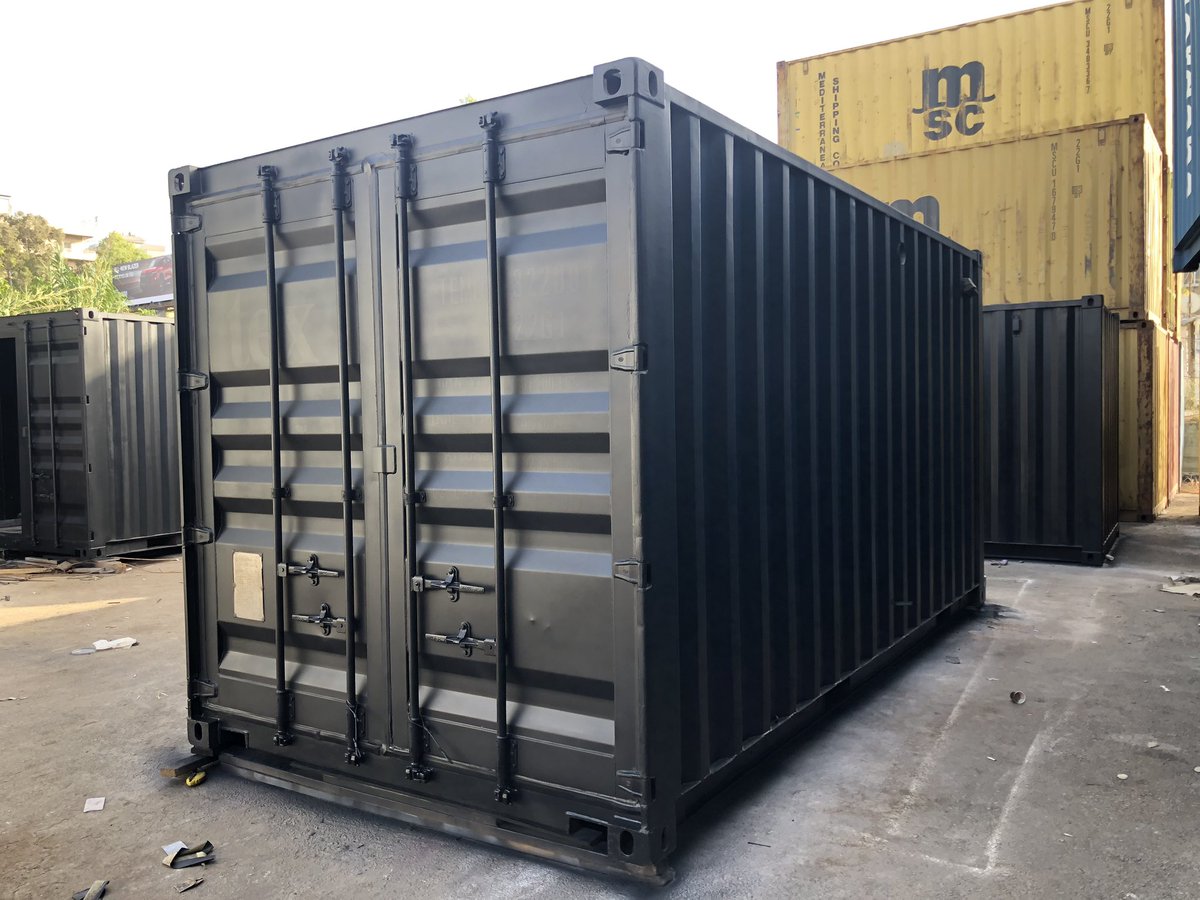 ContainerzLB's tweet photo. Modifications under progress , 20ft shipping containers converted to bathroom units #containers #beirut #lebanon https://t.co/DahGuTxETm