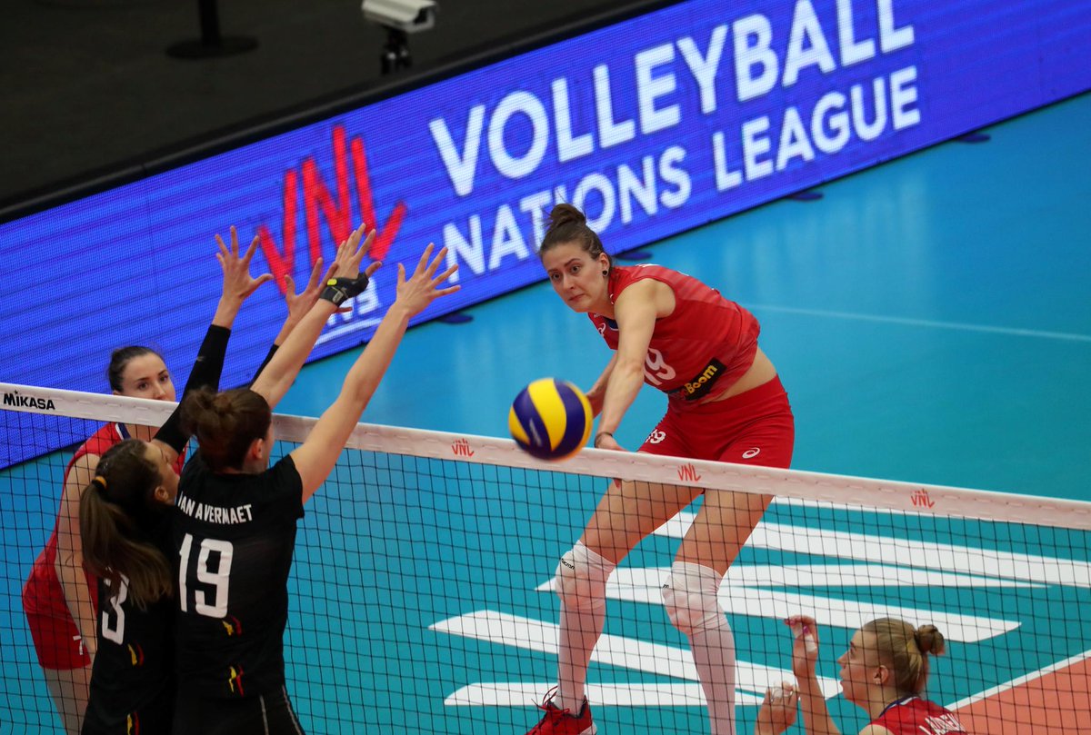 #3 <a href="/BrittHerbots/">britt herbots</a> topped the scorers with 20 points, as her Belgium 🇧🇪 defeated Russia 🇷🇺 by 3-0 in Kortrijk.

Check out the stats: bit.ly/2HX3ZL7
Watch #VNL live: bit.ly/2HW0CE3
#BePartOfTheGame #volleyball #VNLWomen #ingame <a href="/BelYellowTigers/">BelgianYellowTigers</a> <a href="/RusVolleyTeam/">Сборная России🏐</a>