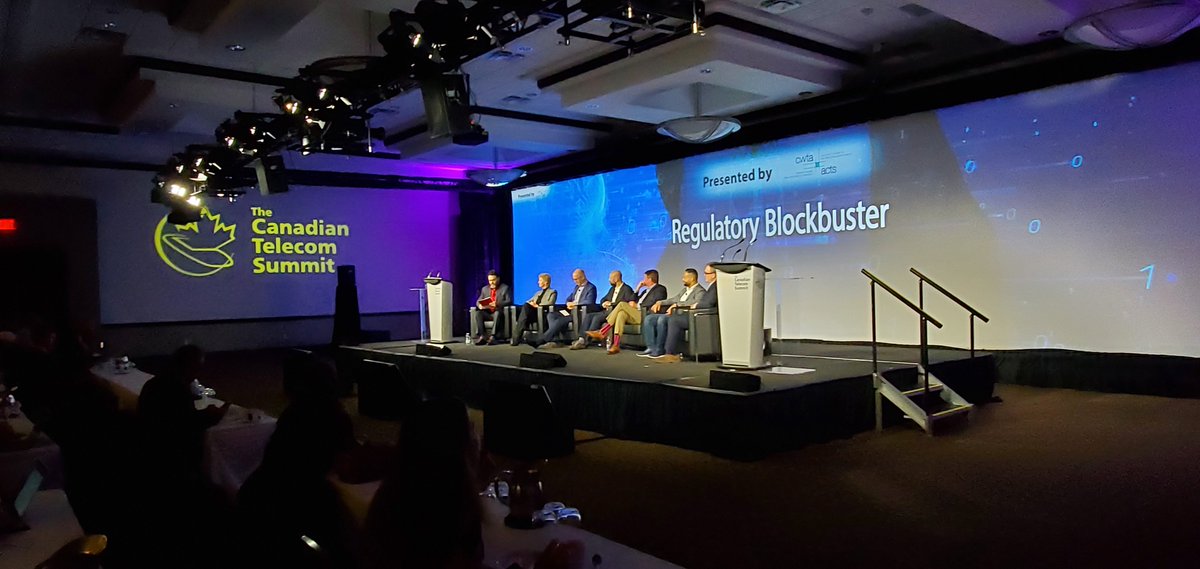 CanadaTelecoms's tweet photo. .@CWTAwireless is pleased to present the Regulatory Blockbuster panel with @gregobr, Editor & Publisher of @CarttCa moderating industry leaders from @TekSavvyBuzz, @Xplornet, @Rogers, @Bell, @Iristel, and @TELUS at @CDN_tele. #CTS19 #CdnWireless https://t.co/B9ZgEMroFU