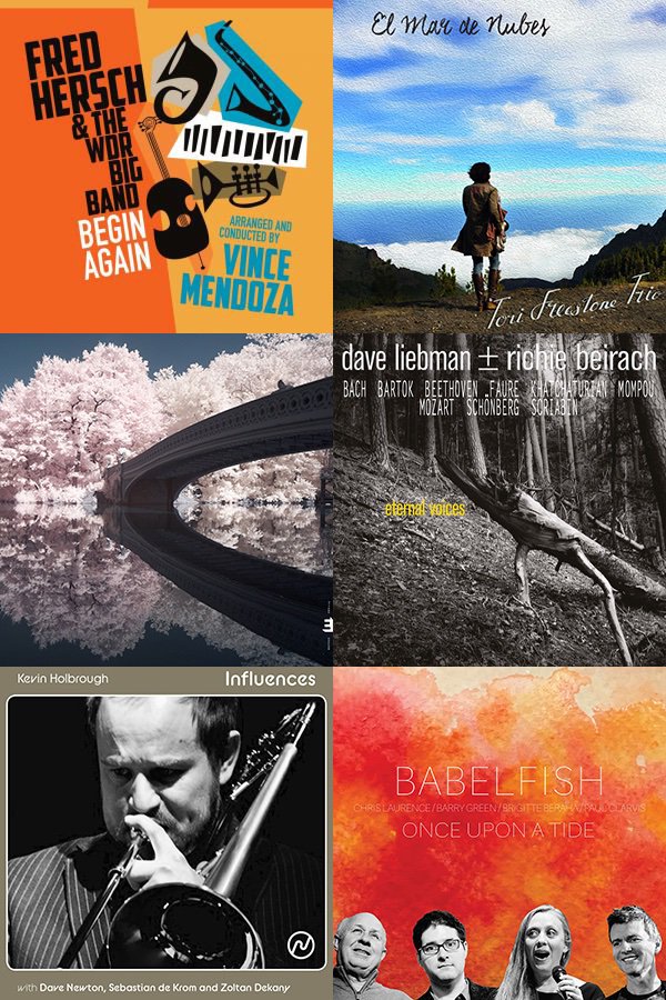 AdrianPallant's tweet photo. June’s #recentlistening includes: @FredHerschMusic / @WDR_Big_Band; @ToriFreestone Trio; @liamnoble68, @Dave_Liebman ± Richie Beirach; Kevin Holbrough; @brigitteberaha / Babelfish (@ProperJazz, @WhirlwindRecord, @EditionRecords, @NewJazzRecords). Details: https://t.co/ql0dzDgPi3 https://t.co/0Y3gEHAH21