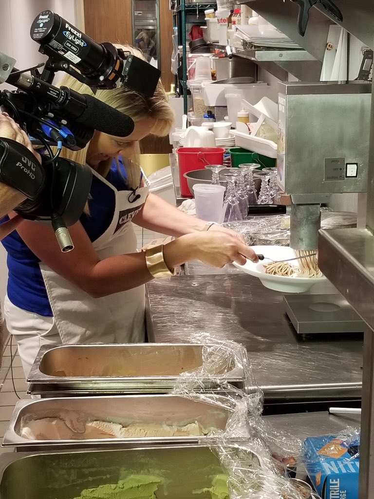 jenpicciano's tweet photo. They say you’re not supposed to play with your food-but when it’s gelato spaghetti, c’mon. @IlVenetian_DG does it well! Smooth, creamy and a double scoop of summer. Look for it next week on #CleCooks @cleveland19news https://t.co/QXpa8zTrdW