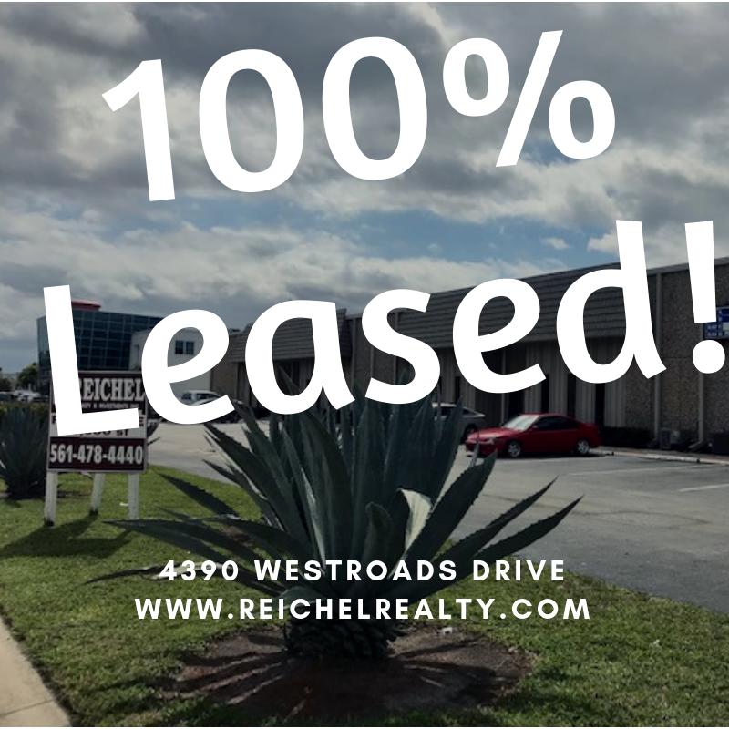 ReichelRealty's tweet photo. 100% Leased - 4390 Westroads Drive in Riviera Beach, FL. #commercialrealestate #CRE #FloridaRealEstate https://t.co/io3BAexoOo