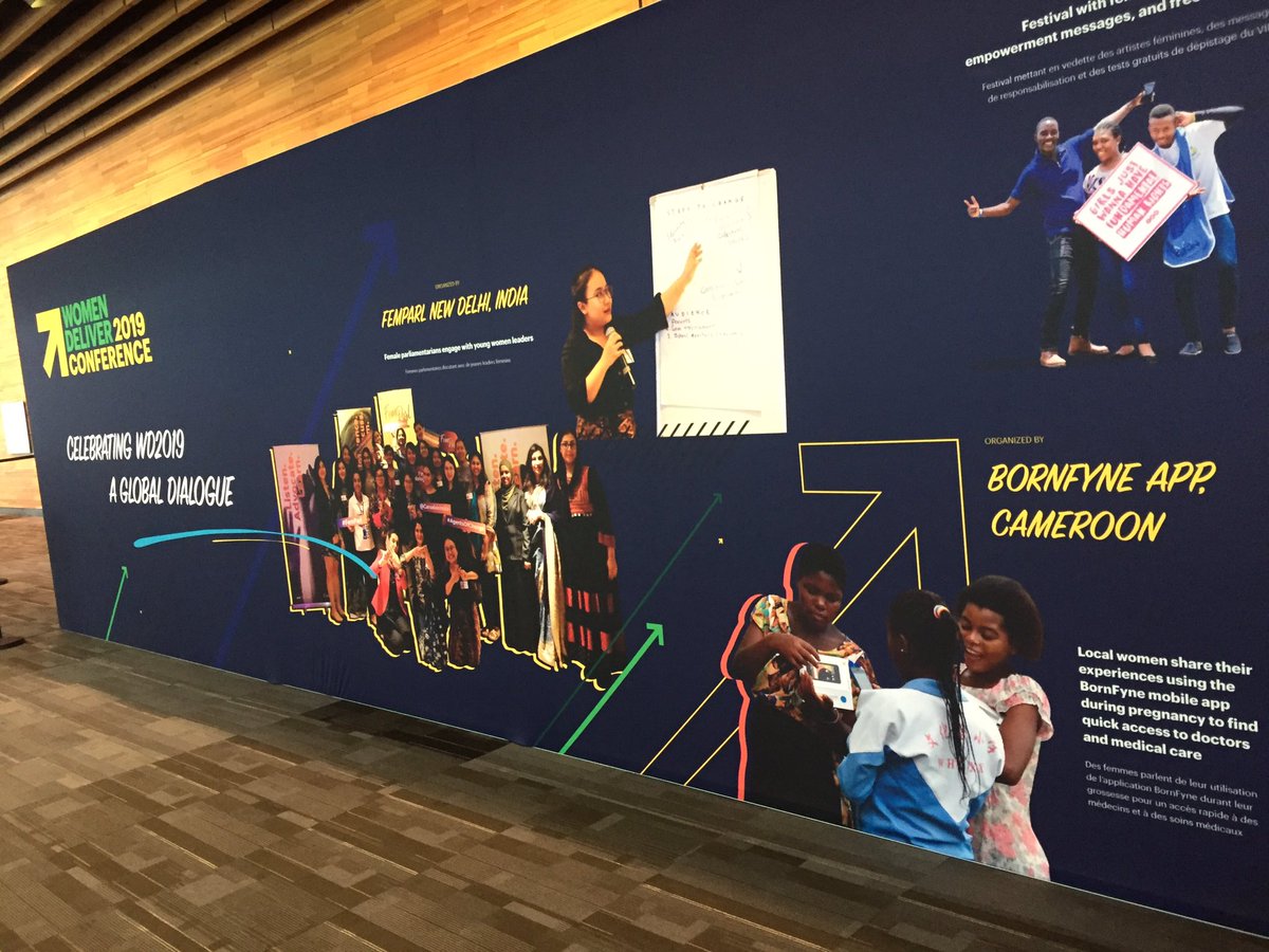 Happening now in Vancouver!#WD2019 showcasing the power of our <a href="/bornfyne/">BornFyne App</a> on screen,project funded by <a href="/gchallenges/">Grand Challenges Canada</a> bringing change in the lives of rural women in Cameroon <a href="/Equityeffects/">J Hatcher Roberts</a> @realSanniYaya <a href="/okwen/">Okwen P Mbah</a> <a href="/ebase_africa/">eBASE Africa</a> <a href="/BruyereResearch/">Bruyère Research</a> <a href="/UNICEFCanada/">UNICEF Canada</a> <a href="/JustinTrudeau/">Justin Trudeau</a> <a href="/melindagates/">Melinda French Gates</a>