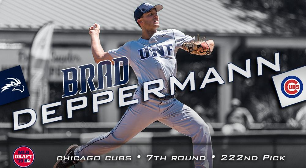 OspreyBSB's tweet photo. .@BDeppermann becomes the fourth-highest selection among pitchers drafted in UNF history. 

You got a good one, @Cubs. 

#SWOOPLife | #EverybodyIn https://t.co/9GcMu8g0Iz
