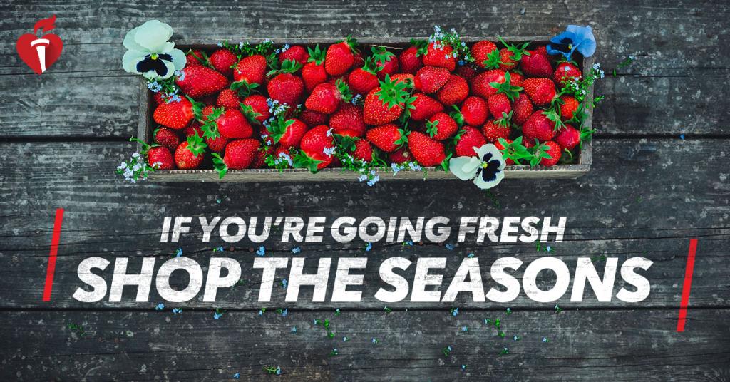 American_Heart's tweet image. Want more ways to #AddColor for less cash? Fruits and veggies tend to be cheaper (and tastier) when they’re in season. Now is a great time to grab zucchini, tomatoes, corn and berries. Check out spr.ly/6019EmJ61