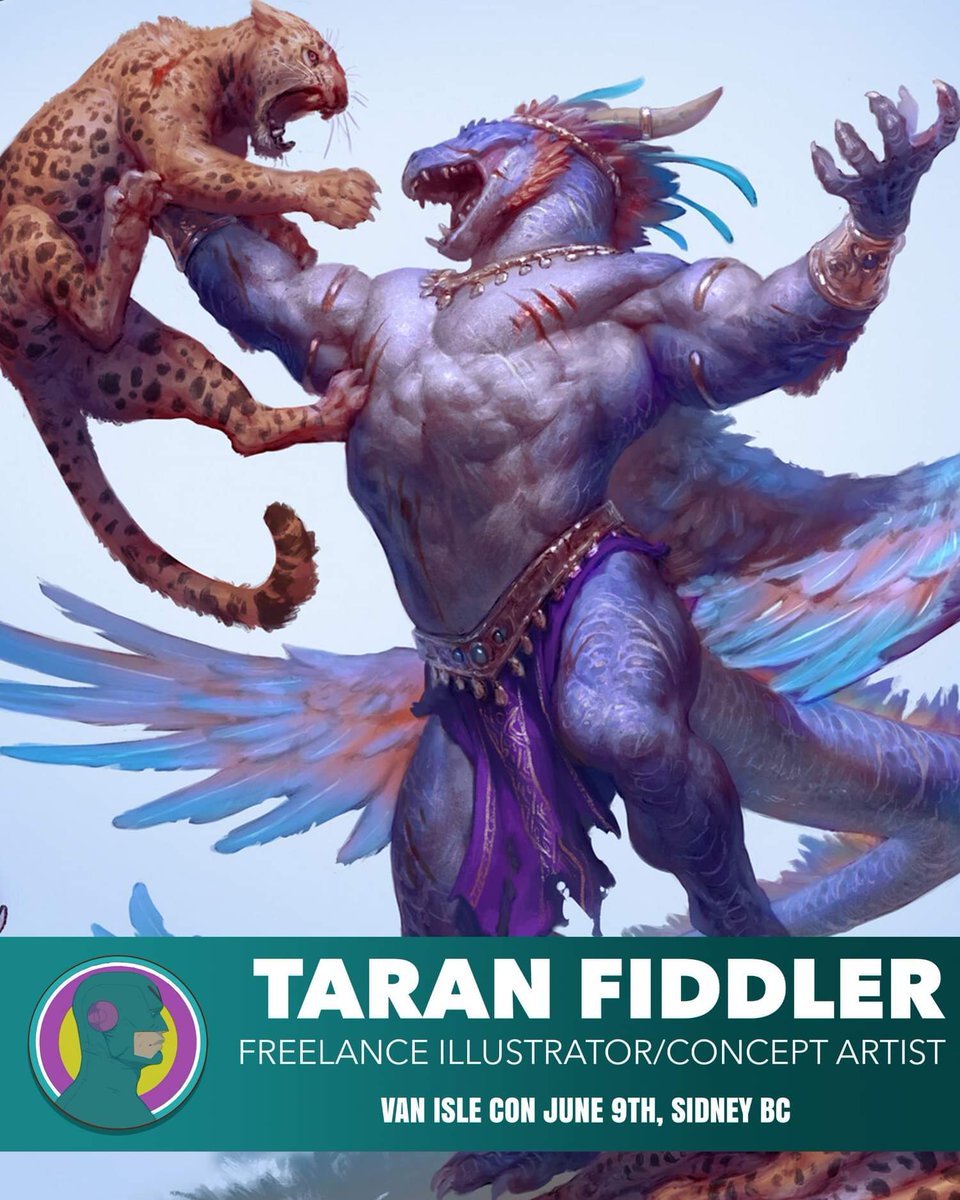VanIsleCon's tweet photo. We are thrilled to announce, Taran Fiddler! Taran is a freelance illustrator and concept artist who creates stunning digital and traditional art. If you want to learn more about Taran and our other guest artists visit our website.
https://t.co/fxtkEMcVl4

https://t.co/Cnxazu2Esn https://t.co/5Bd3FeuEFt