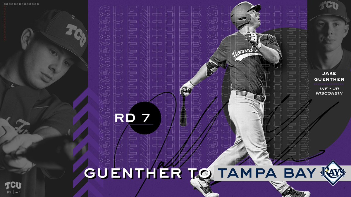 Congrats to Jake Guenther! The <a href="/RaysBaseball/">Tampa Bay Rays</a> nabbed TCU's leading hitter and the Big 12 Newcomer of the Year with their seventh-round selection. #GoFrogs
