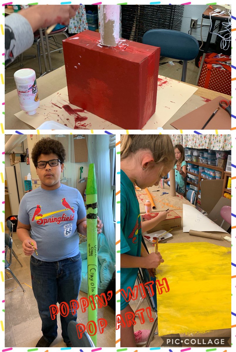 ArtBinghamElem1's tweet image. We are POPPIN’ with POP ART  @ #spsartworks #exploresps @officialsps @binghambluejays @mrs_jwagner