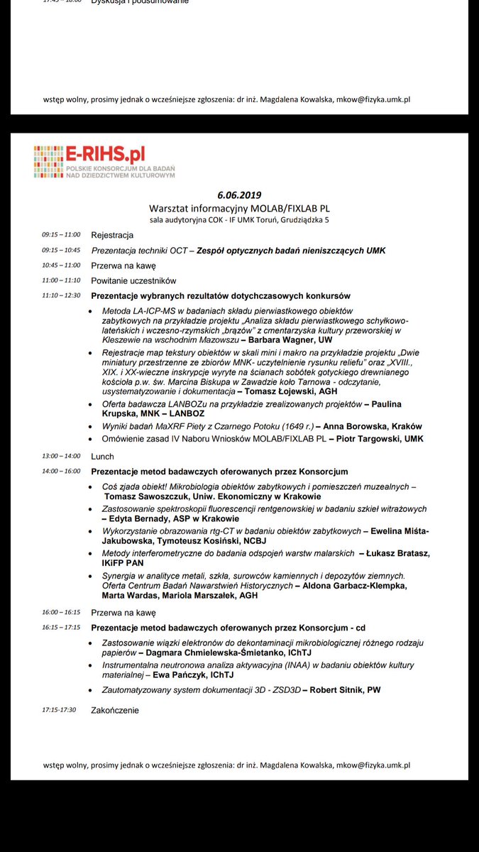 MarcoCol25's tweet photo. Delighted to give a talk about #MAXRF data processing routines at the @ErihsEu #Poland MOLAB/FIXLAB meeting https://t.co/uirVMppo5p
Thanks to @UMK_Torun #HeritageScience research group https://t.co/KcZZhtN5q2