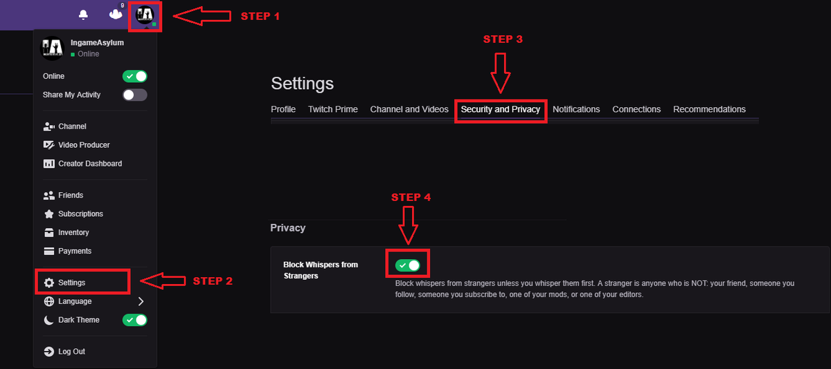 Ingameasylum Been Hearin Of A Lot Of Twitch Bot Whispers Goin Around Lately Don T Ever Click Links In A Whisper From Someone You Re Unfamiliar With Below Are Some Instructions On