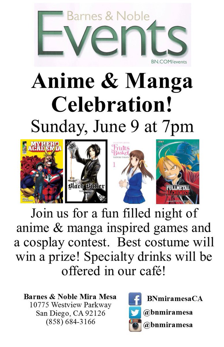 Barnes Noble On Twitter Meet Your Anime Manga Celebration