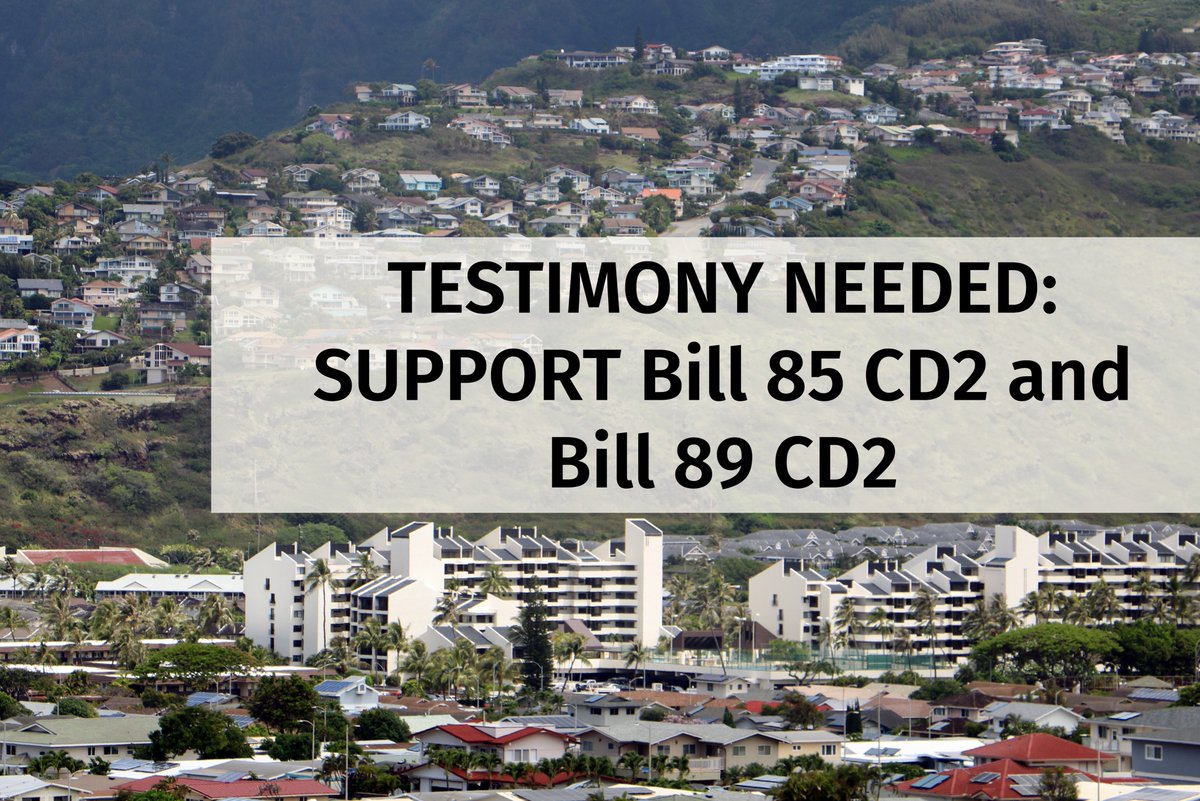 Submit written testimony to SUPPORT Bill 85 CD2 and Bill 89 CD2 before 10am on Fri. 6/7 using our email form on our website: aikeahawaii.org/supportbill85-…