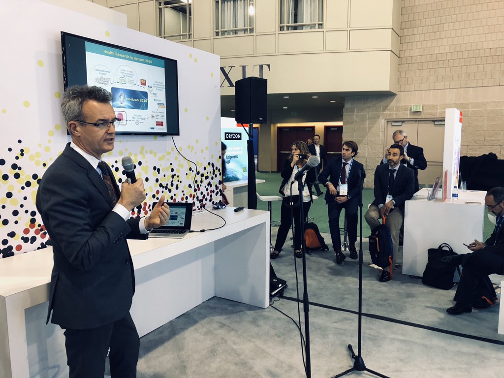 KymosGroup's tweet photo. Closing the 2nd day in the #Bio2019 attending to a conference of Stephane Hogan about #Horizon2020 in #ICEX both. https://t.co/caYqIkwRQn