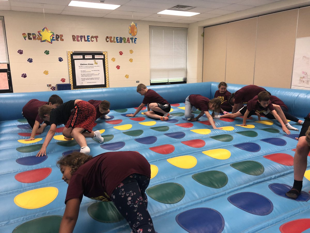 RoneyAndrea's tweet photo. Despite Mother Nature’s attempt to rain us out, our Field Day was an absolute success!  Thanks to the PE teachers for putting together a great day! 😊 #ChelseaPride https://t.co/vw4taOp65A