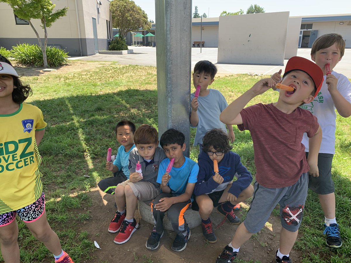 MrsKaneko's tweet photo. So much Olympic Day fun. I forgot to take pictures! 🤦♀️ Ss ran, jumped, swung, and hula hooped their little hearts out, despite the heat. We cooled off with some popsicles!! Great day!! #USDLearns #OsterPride #osterroom2 https://t.co/zwcdFtWbDa
