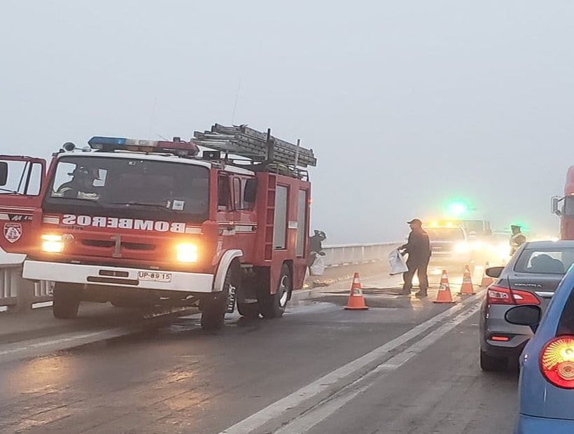 Santo Domingo: camión que derramó aceite provocó congestión vehicular en el Puente Lo Gallardo  bit.ly/2ZfclDJ