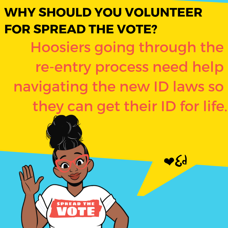 spreadthevotein's tweet photo. Join us for a fun training class on how to get IDs! Sunday June 9th 1PM to 3PM @ Warren Branch Public Library, Indianapolis 
https://t.co/Jg1H31fFur https://t.co/BthLySpom5