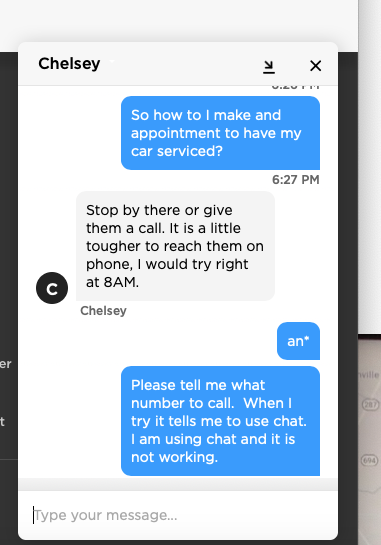 SeanRowley2's tweet photo. @elonmusk I literally can not make an appointment to have service done that I prepaid you for 3-1/2 years ago.  I am beyond frustrated. https://t.co/QKso6nQjti