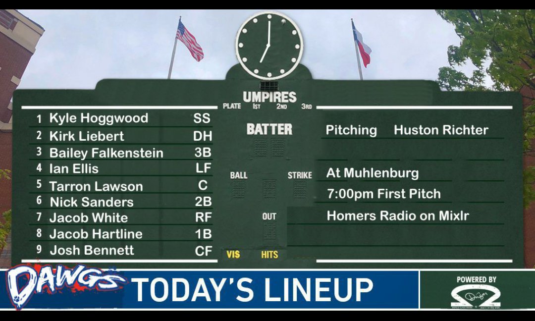 OboroRiverDawgs's tweet photo. RiverDawgs starting lineup for tonight's game @MCStallions https://t.co/BuWQsm82tJ