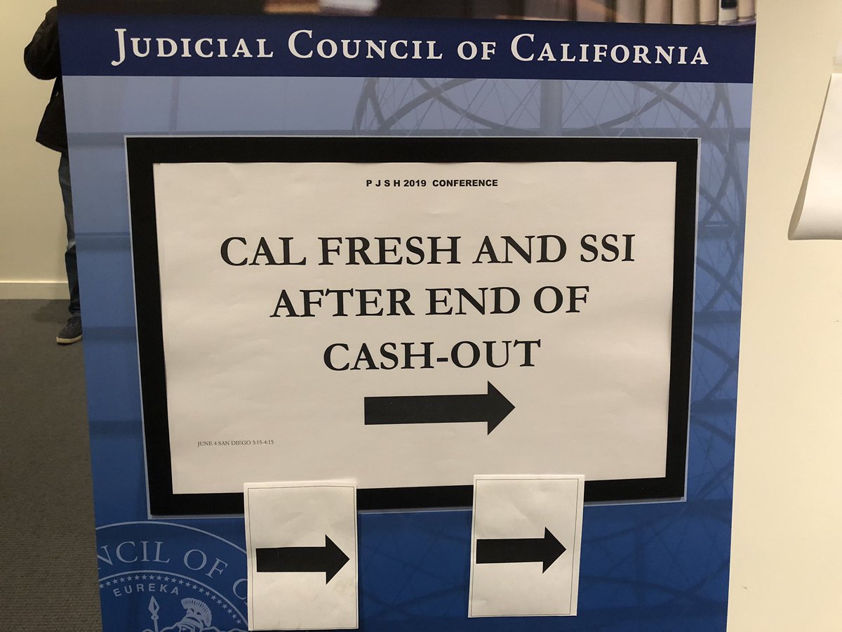CA4SSI's tweet photo. .@Western_Center @justiceinaging &amp; @CAFoodBanks presenting to the 2019 #pathwaystojustice conference on the historic #CalFresh expansion for #SSI recipients. @CalCourts TY for hosting this important conversation. #ChooseCalFresh #FoodForAll https://t.co/bdVicDLuPa