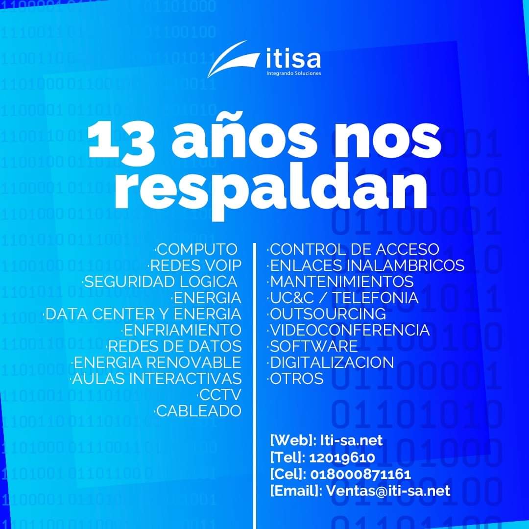 itisagdl's tweet photo. Ya conoces nuestras soluciones ? 

Por más de 13 años nos hemos especializado,  en ofrecer soluciones de vanguardia, haciendo una gran relación con los fabricantes para ofrecer precio y calidad.

Marca a nuestro 01800 👇

🌐018000871161
🌐Ventas@iti-sa.net https://t.co/RrNqsHRxbi