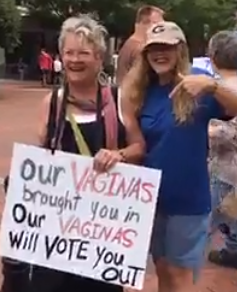 DaisyDeadhead's tweet photo. Photos from today's action, yeah! #sctweet #yeahthatGreenville #resist #impeach45 #trump #LindseyGrahamResign
1st: In front of Lindsey Graham's office, heart of darkness.
2nd: winning sign of the day "our vaginas brought you in, our vaginas will vote you out!"
3rd: lunch 😎 https://t.co/FrAOnbBo20