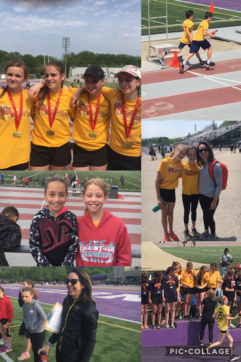 byronsouthwood's tweet photo. Woohoot!  First place for this girls relay team. Proud!  Thanks to Mme Lorusso and Mrs MacDonald for your support and organization. https://t.co/Z9BLPoJDCo