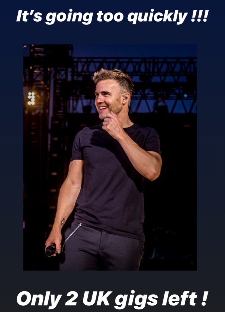 #Instagram(-story) 😊 #quickly #UKgigs #only #too #left #GreatestHits #Odyssey #TT30

@GaryBarlow