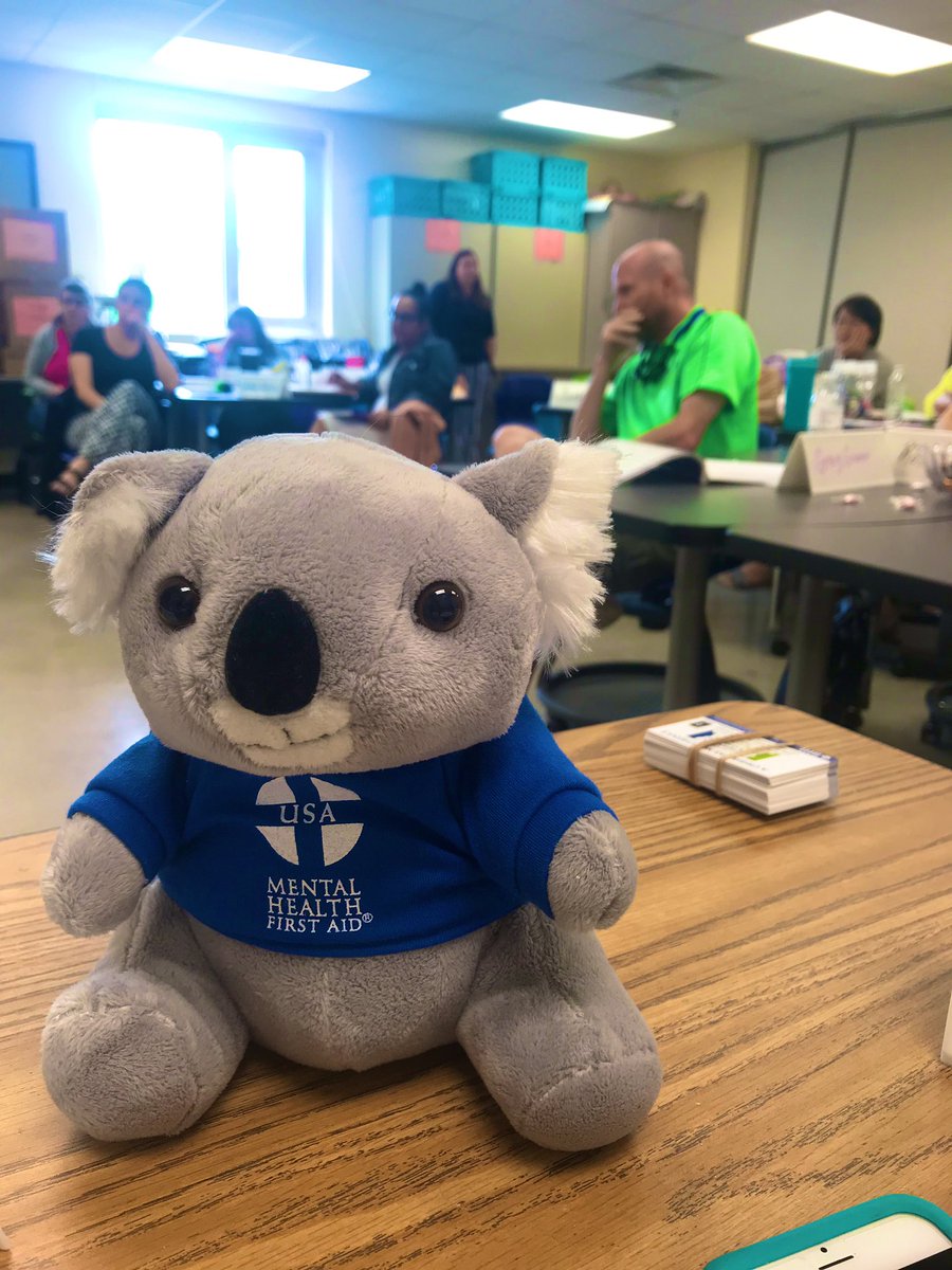 StaceyWorker's tweet photo. FCS kicked off it’s summer learning today with a Youth Mental Health First Aid training! Educators WOW me with their willingness to learn and help. Any FCS Certified staff can sign up in Edivate to attend this summer. Come learn with us 🤓#YMHFA @CAMontgomeryEDU https://t.co/RHiht06tkv
