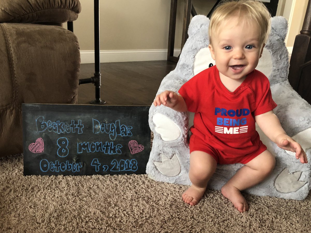 BrittanyCarper's tweet photo. 8 months old and bringing joy to everyone! 💙 #thelifeofBeckett #bdcg https://t.co/7sClWyLugI