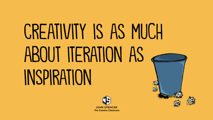 datruss's tweet photo. A4. On the topic of skill building "Creativity is as much about iteration as inspiration!" - How do students share process?

See: 
Students Should Share Their Process, Not Just Their Product https://t.co/egKz4MNrhm via @spencerideas

#msfteduchat #sd43 https://t.co/KS630G55gV
