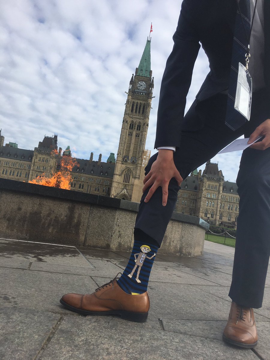 Adam_Donny's tweet photo. Big thanks to @shirleybond and @Lynhallpg for the wonderful socks! I thought I would take https://t.co/JzFovy2E54 on an adventure to Ottawa! https://t.co/XHkkxM3Ney