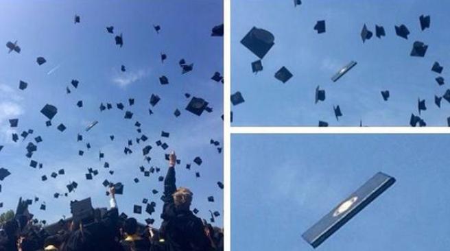 Somebody threw their diploma.