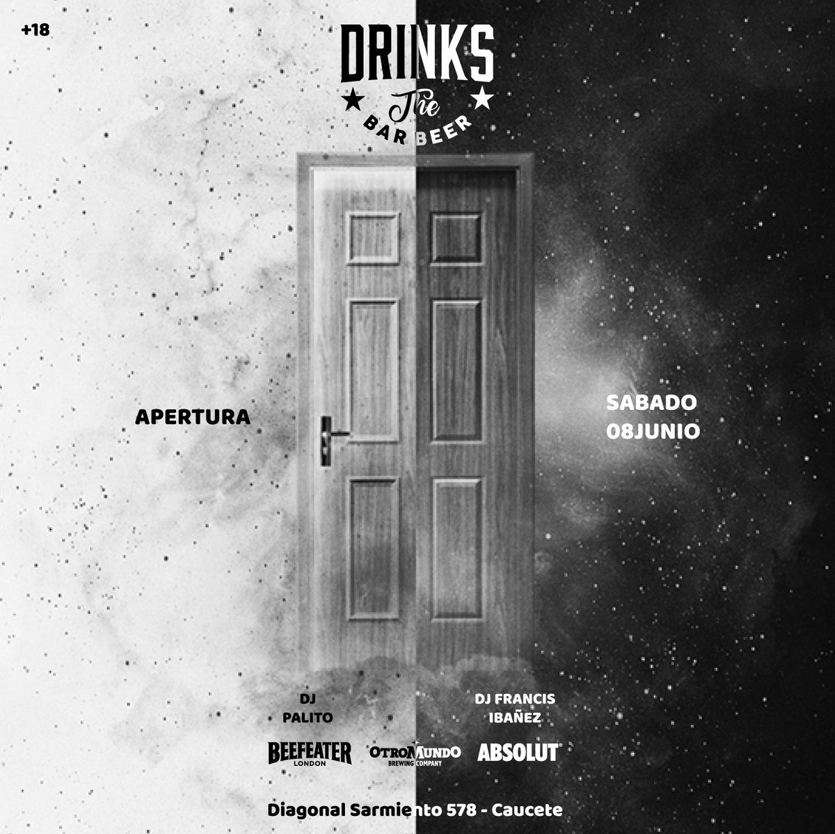 DRINKSBarBeer's tweet photo. Ya tenemos fecha de apertura en el barcito gente!!🚀 este sábado tiramos todo por la ventana 🎉
Djs: @pa1itto10 B2B @ibanez_francis
#APERTURA #SAB08 #DRINKSTheBarBeer #ElCheBoli 🚀 https://t.co/D1zNIEwffv