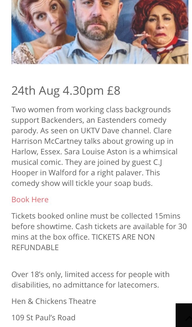 Backenders1's tweet photo. We are at @TheHenChickens #camdenfringe @CamdenFringe with #workingclassprogress #backenders @Backenders1 24th August . 4.30pm. We borrowed money from knee cap finance to put this show on, buy Tickets early here: https://t.co/zAz8M41hLi… https://t.co/wH3VIQn9P8