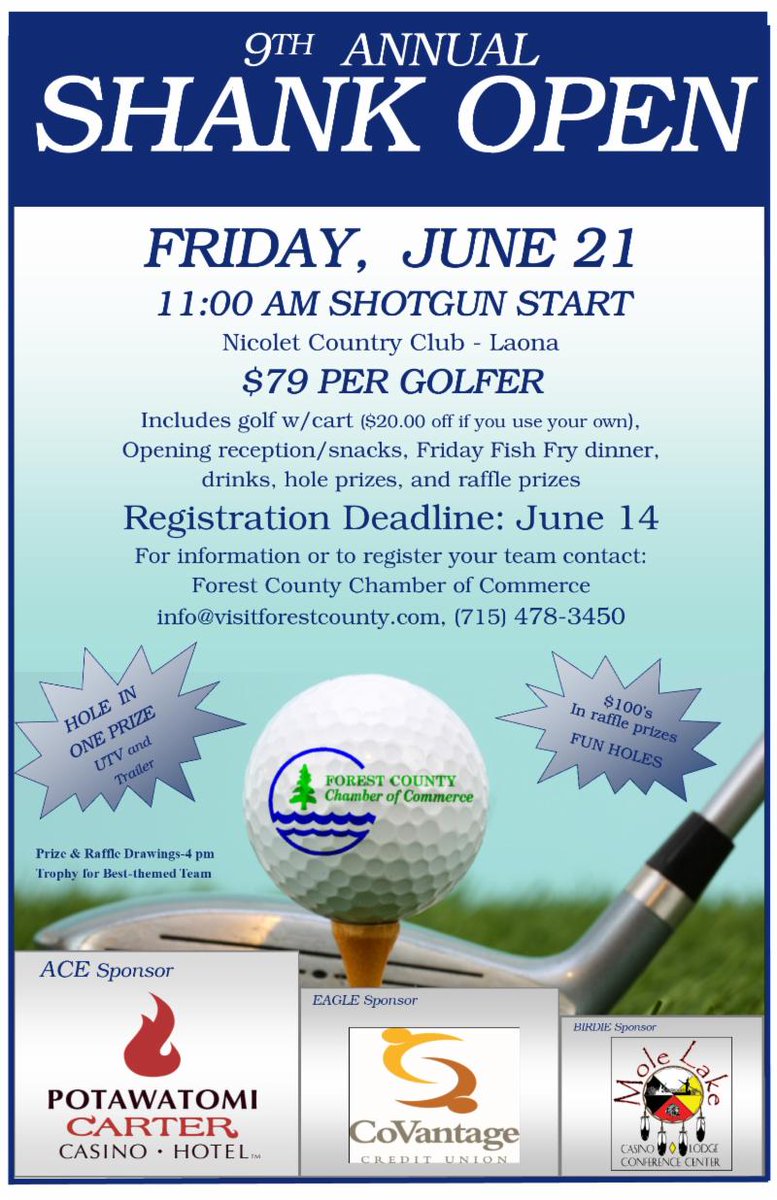 ForestCountyWI's tweet photo. Shank Open set for June 21 https://t.co/2ckNfXk14P https://t.co/SPYUeplJAI