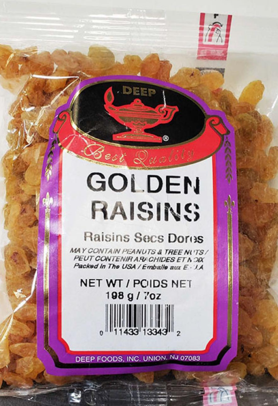 CAPublicHealth's tweet photo. #DeepFoods #recalls Deep Golden Raisins due to undeclared sulfites. More at https://t.co/kz7nK44Q5q https://t.co/eOoVs0ARoy