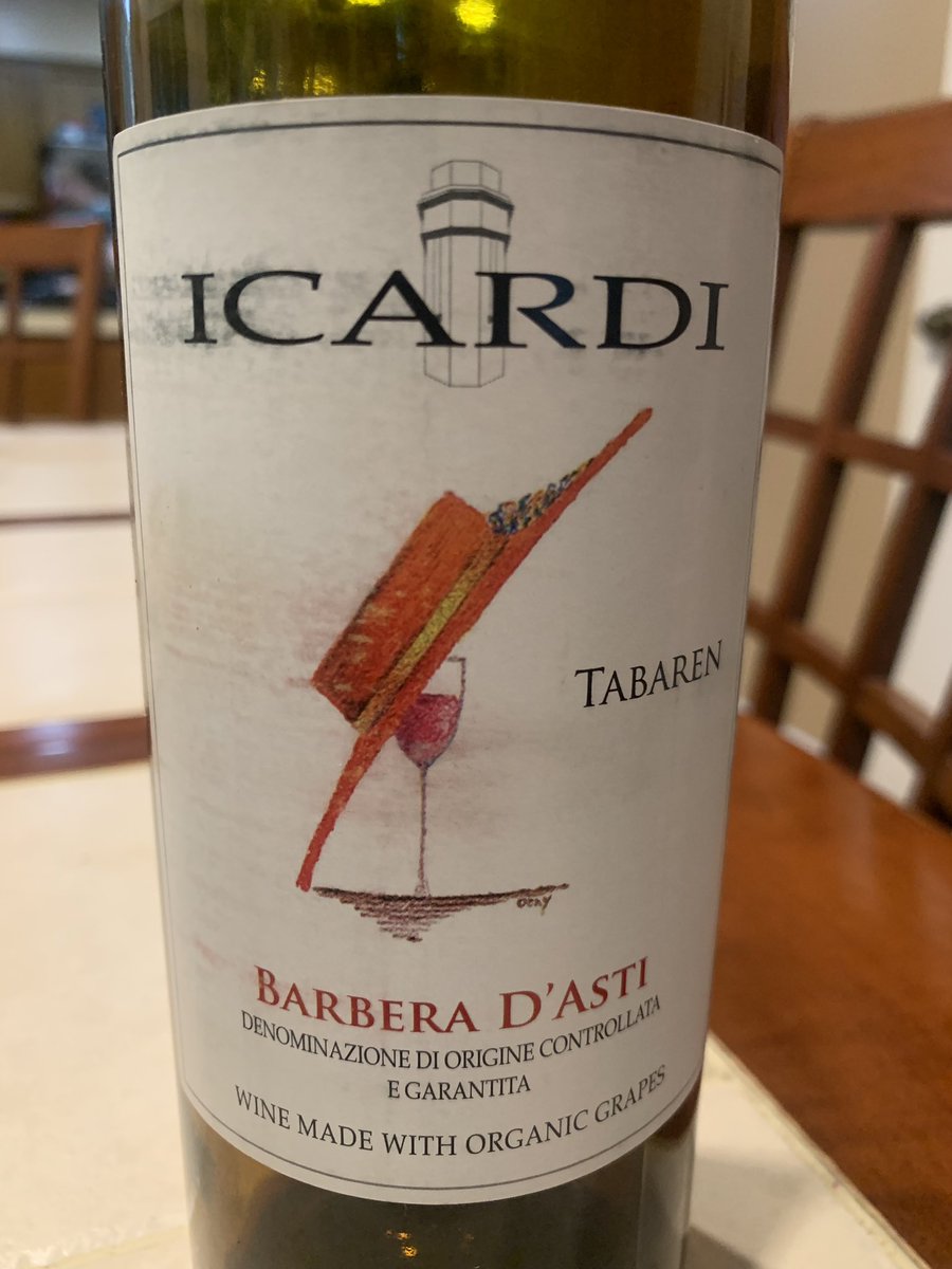 Enjoyed this bottle of 2015 vintage. Happy to have more in basement! <a href="/icardivignevini/">Claudio Icardi</a> #barbera <a href="/TwitItalianWine/">ItalianWineMarketing</a>