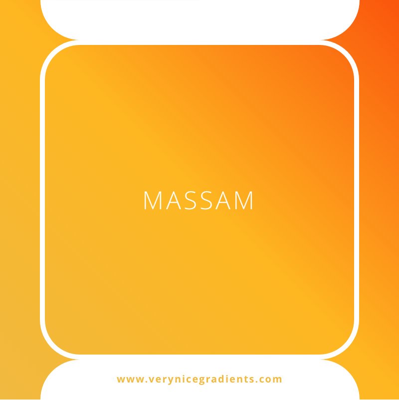 VGradients's tweet image. Graphic Design Gradient: 'MASSAM'
verynicegradients.com 🏄

#gradient #color #yellow #orange #inspiration #graphicdesign #design #designer #style #swatch #illustration