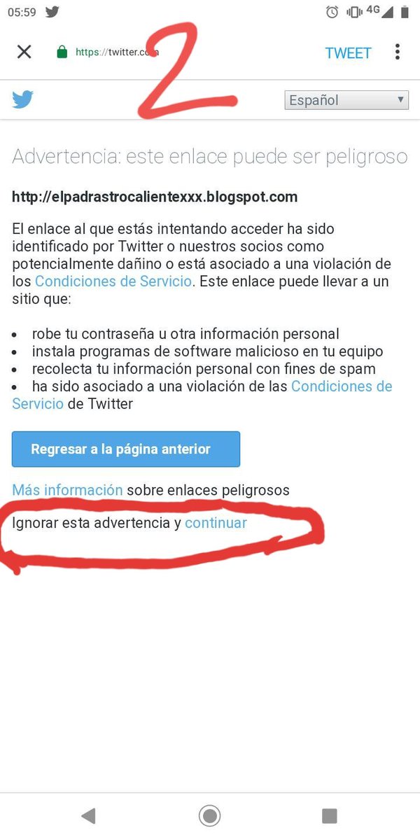 ElPadrastroXXX's tweet photo. AVISO
Para los que preguntan como ingresar a mi #BlogCALIENTE
Aqui les dejo los 3 pasos a seguir:
1.- Darle click al link de mi perfil
2.- Darle click a la opcion circulada en rojo
3.- Darle click a la segunda opcion circulada en rojo
Miren la guia en fotos👇 https://t.co/d4psUI34Fw