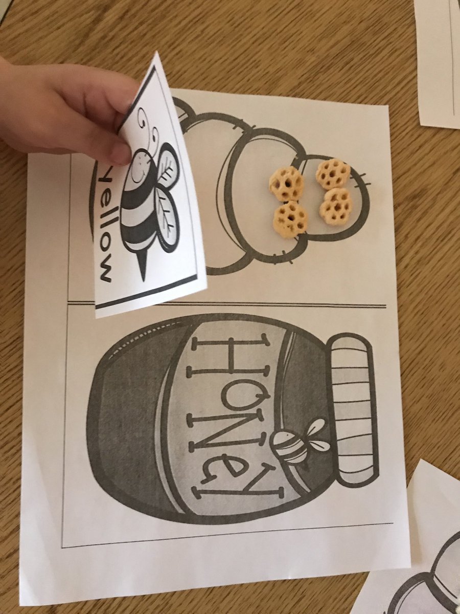 kinderknights1's tweet photo. We have had so much fun learning about bees.... baking chocolate chip cookies with honey, learning about measurement, and practising our power words with Honeycomb cereal. Yummy! https://t.co/BTMpCKT75B