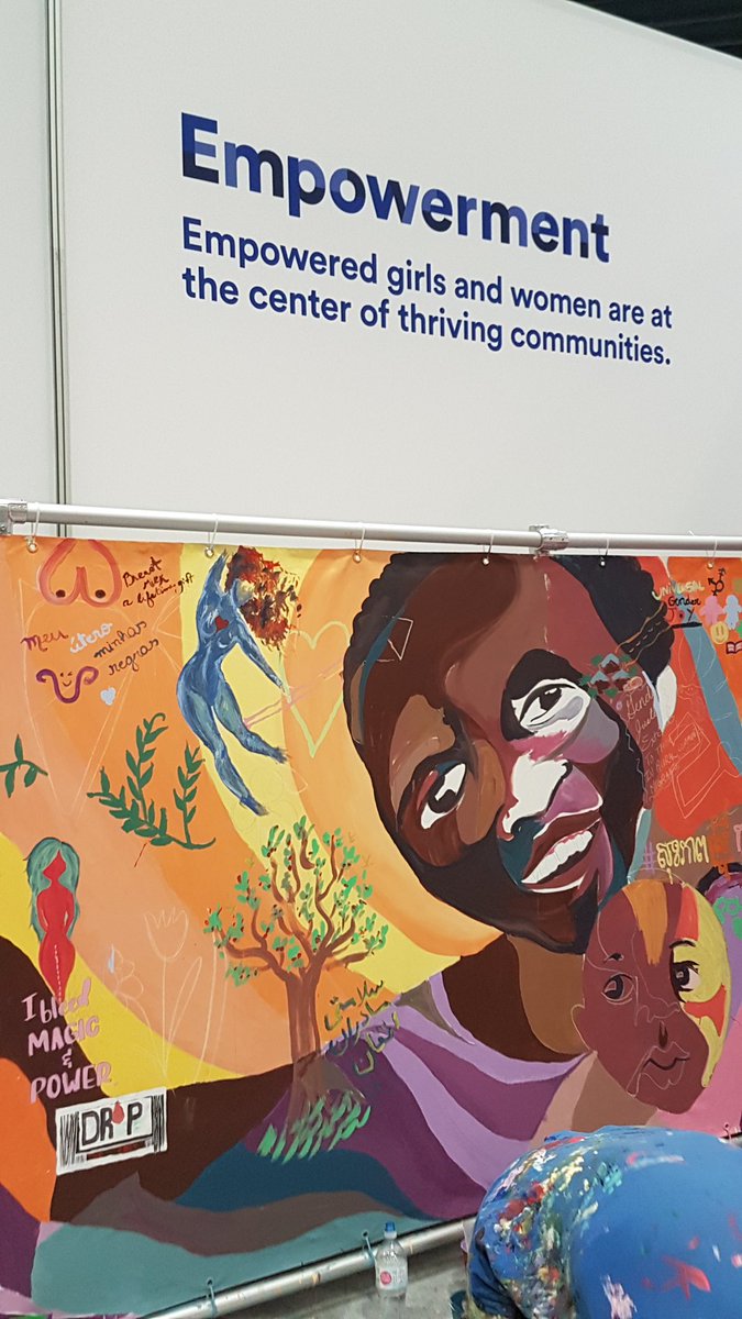 This amazing painting was created by participants in Women Deliver #WD2019